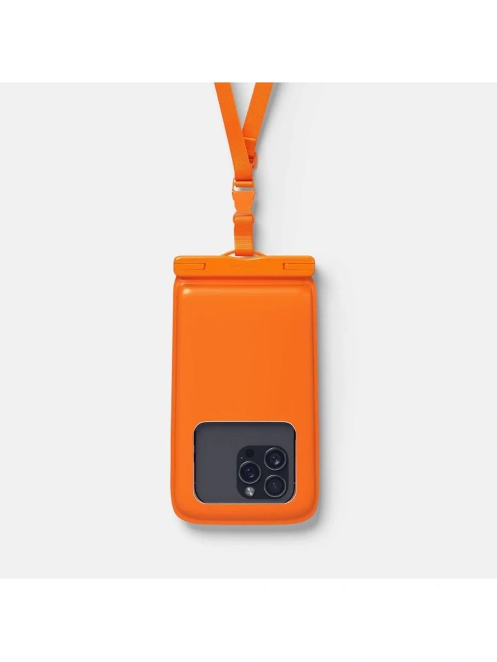 Waterproof Phone Pouch with Orange Lanyard